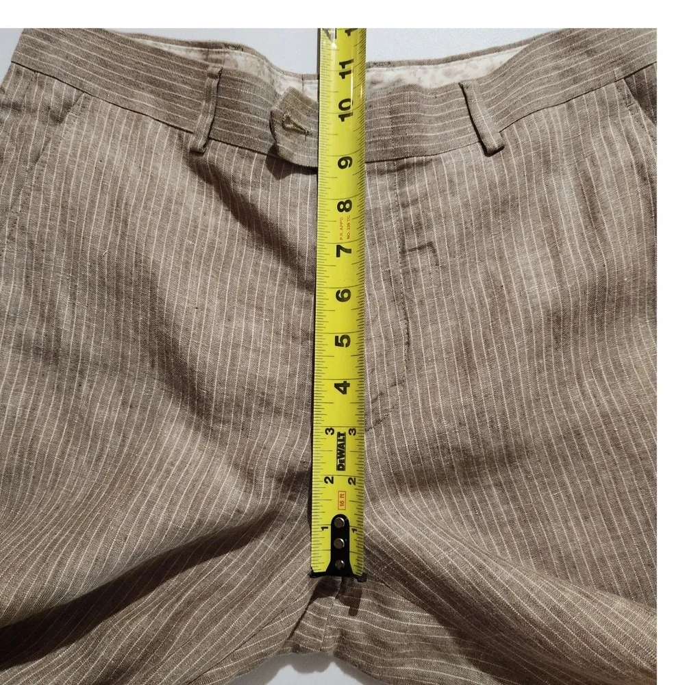 Bar III 100% Linen Pinstripe Pants Trousers Men's 30x31 Slim Fit Flat Front